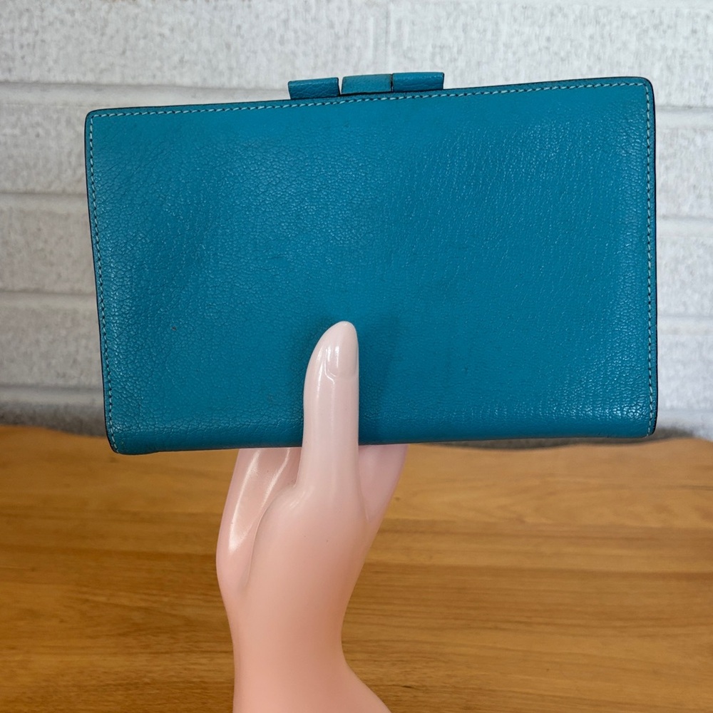 Hermès Chevre Mysore Leather Vision Agenda Cover Teal with Address Book VGUC - Picture 13 of 16